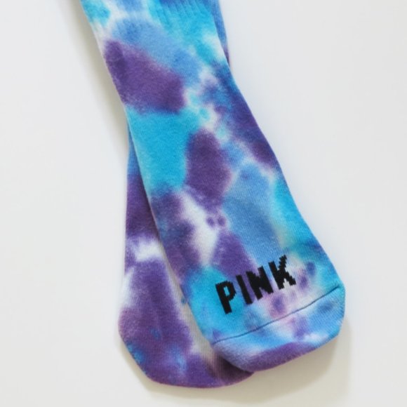 Victoria's Secret PINK Knee High Socks Blue Dyed NWOT Ship Next Day Rare - Picture 4 of 4